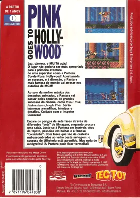 Pink Goes to Hollywood (USA) (Beta) box cover back